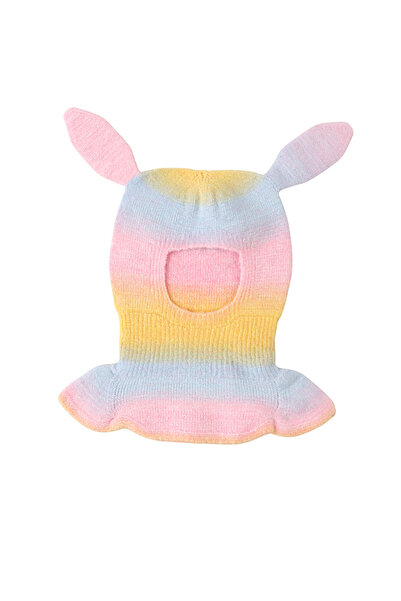 MiniKids Cagula iepuras colorat roz-bleu