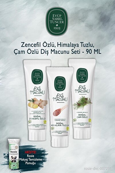 Eyüp Sabri Tuncer Ginger, Himalaya, Pine 3-Pack 90 ml Toothpaste, Rosie