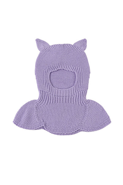 MiniKids Purple kitty ear hood