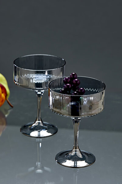 Cooker 360 ml 2'li Borosilikat Cam Ayaklı Sunumluk Seti CKR3642