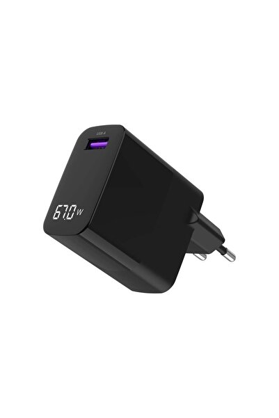 X-Level XC4049 67W GaN Hızlı Akım Gösterge Led Ekranlı USB-A Çıkışlı Şarj Ale...