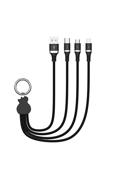 X-Level XCC8400 X-Trio 3'lü USB A - Lightning - Type-C - Micro USB Kablo 3in1...