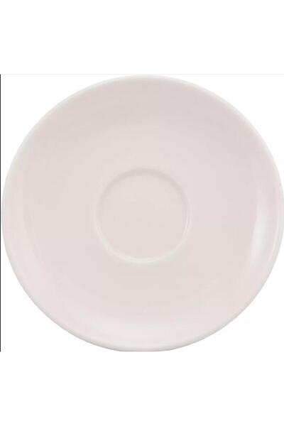 Kütahya Porselen Bone Lima Coffee Plate Without Decoration 12-Piece Set