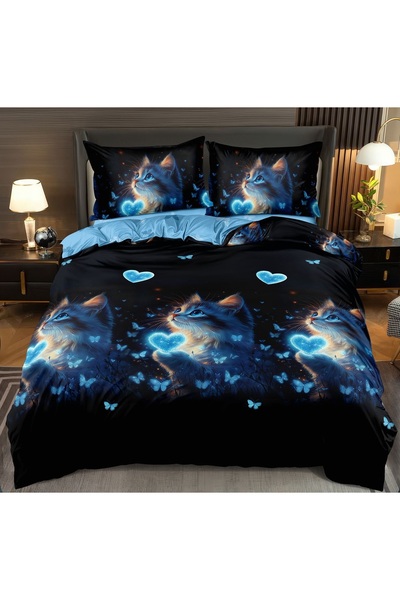 CHIRASO CHIRASO Bedding Set, 4 Pieces, Satin Cotton, ELASTIC Sheet 180X200cm,...