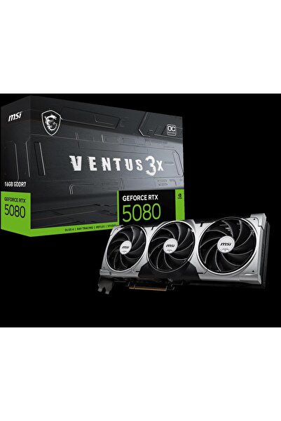 MSI VGA GEFORCE RTX 5080 16G VENTUS 3X OC RTX5080 16GB GDRR7 256 B DX12 PCIE ...