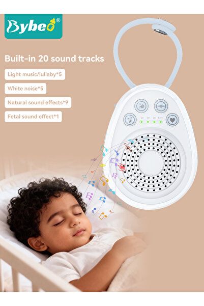 BYBEO Portable Baby Sound Machine, White Noise Machine with 20 Soothing Sound...