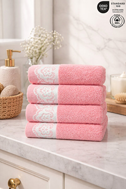 Ellaline MILANO Σετ Με γκιπούρ δαντέλα πετσετών 4τμχ 100% Βαμβάκι Πιστοποιημέ...