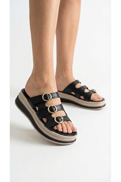 Limeo Zlatne cipele sa tri pruge, visoke potpetice, udobne ženske letnje cipe...