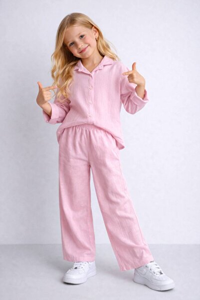 ARBİ kids Cămașă pentru fete, țesătură de muselină bumbac la sută, set confor...