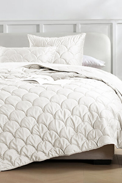 EvienHome Shane Velvet Bedspread Set Double 3 Piece Quilted Supersoft Soft Fi...