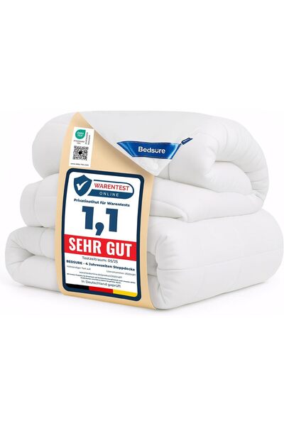 BEDSURE Duvet, Set of 2, 450 g/m², Winter/Summer/Four-Seasons Duvet, Includin...