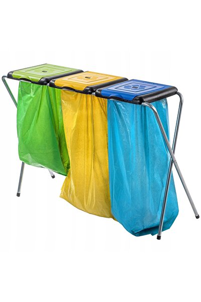 KADAX Stand Frame Bin for 3 x 120L Bags for Waste Sorting Colors