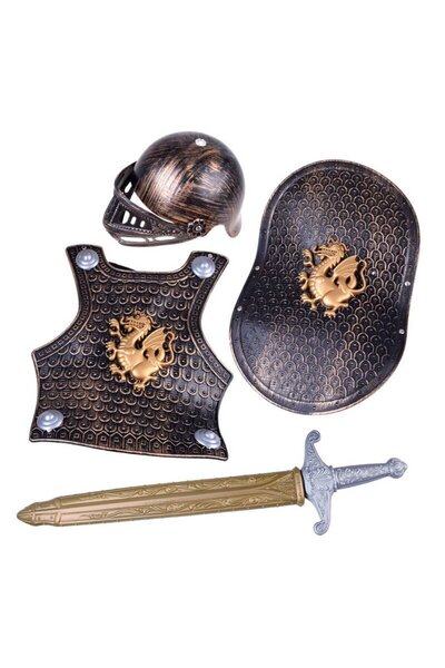Jokomisiada Set jucarie armura pentru cavaler, Maro