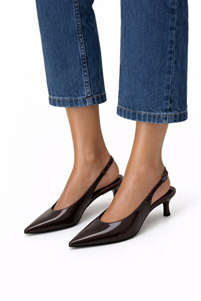 Giydim Gidiyor Lumiére Λουστρίνι Ψηλοτάκουνο Στιλέτο Καφέ