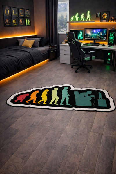 RUGRUMBA talpă antialunecare Cameră pentru tineri cu tematică Playstation Xbo...