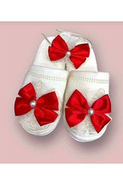 Canbutik طقم تي شيرت للحوامل مزين بفيونكة حمراء ولؤلؤ، مقاس شبشب، مع تاج