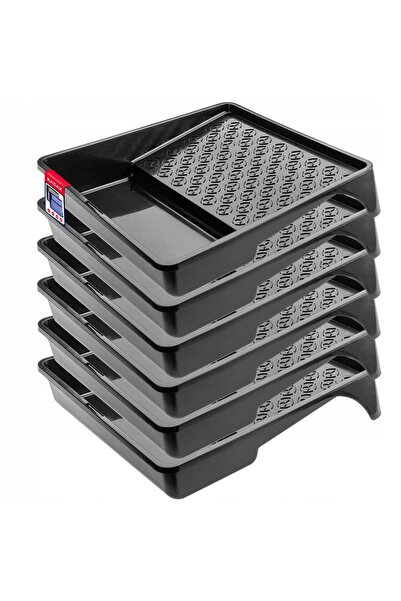 KADAX Paint Tray Large 320x350 Mm For Paint Roller Set of 6 Black