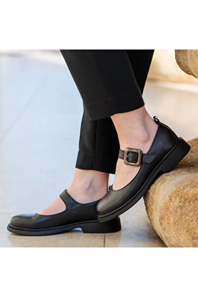 OEM Pantofi din piele naturală 645 negri