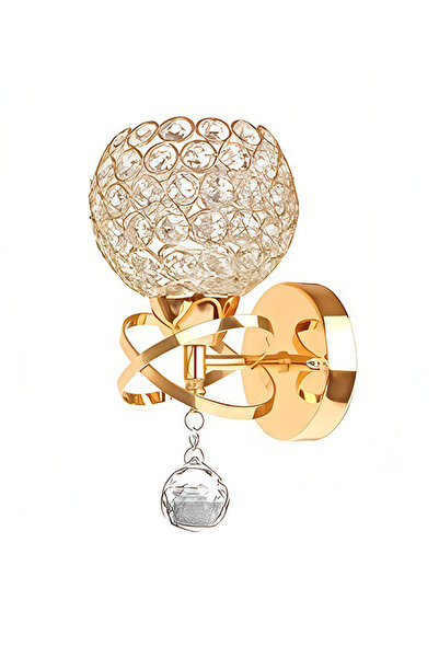 Generic مصباح جداري كريستالي كروي الشكل يتميز بتصميم عصري فاخر يناسب مختلف ال...