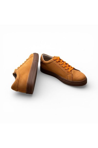 PATRON SHOES جلد سويدي حذاء نسائي برباط حذاء رياضي