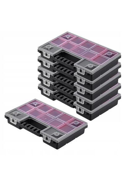 KADAX Organizator de atelier cu 6 sertare, set de 6 cutii de garaj