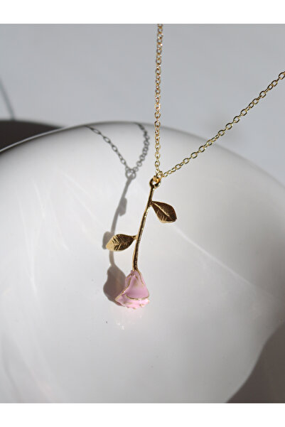 Reorah Collection Pink Rose Necklace