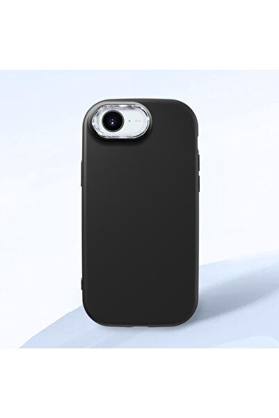 ucuc iPhone 16E Uyumlu Darbe Emici Kamera Korumalı Siyah Silikon Kılıf