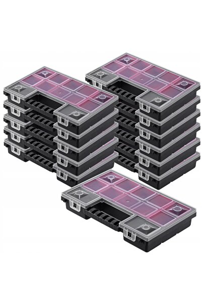 KADAX Organizator de atelier cu 6 sertare, set de 12 cutii de garaj