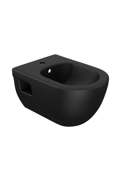 CELESTA Bideu suspendat Brillo fără ramă din ceramică 53x35.5cm negru mat