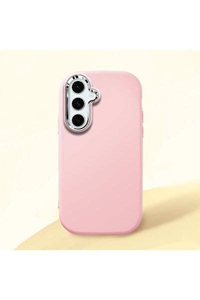 ucuc Samsung Galaxy S24 FE Uyumlu Darbe Emici Kamera Korumalı pembe Silikon K...