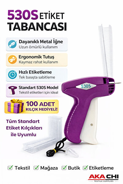 AKA CHI 530S Kılçık Tabancası Etiket Tabancası – Tekstil Etiketleme Tabancası...
