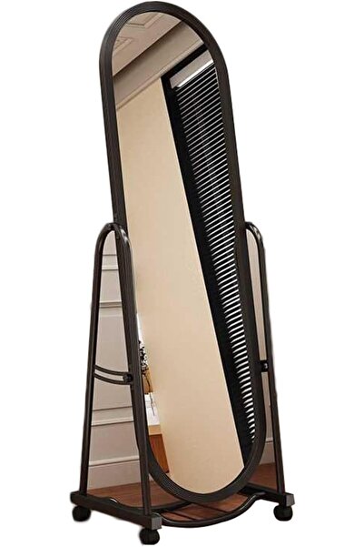 Arabest Arched Full Length Mirror with Wheels, Floor Standing Mirror for Bedr...