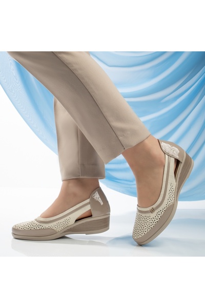 Modlet.ro Pantofi sport bej cu platformă pentru femei MOD13346