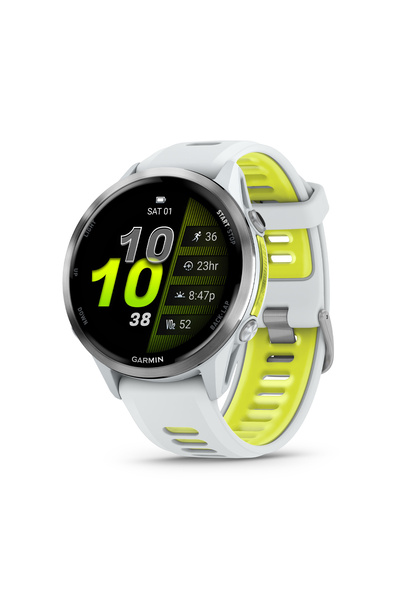 Garmin Ceas Forerunner 970 Amoled 47MM Whitestone/AMP Yellow