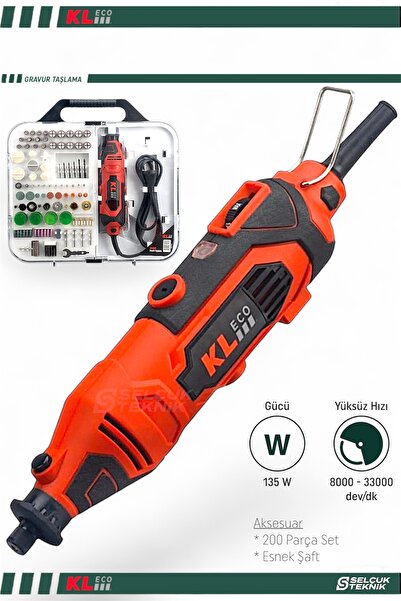 STANVOLT KE135GT 200 Parça Gravür Taşlama Seti KLECO