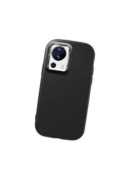 Hontinga حافظة هاتف من السيليكون الناعم باللون الأسود متوافقة مع كاميرا Mi 13...