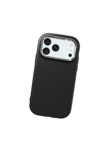 Hontinga حافظة هاتف من السيليكون الناعم باللون الأسود متوافقة مع كاميرا آيفون...