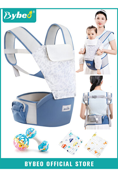 BYBEO Baby Carrier, Baby Carrier with Hip Seat, Baby Wraps Carrier with 2 Bib...