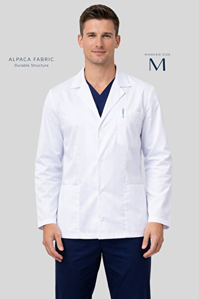 Simirna Üniforma Șorț alb pentru bărbați, pentru asistentă medicală, farmacis...