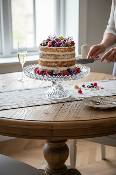 Bereketli Store Brasilia Ayaklı Kek Standı – Cam Ayaklı Pasta ve Kek Sunum St...