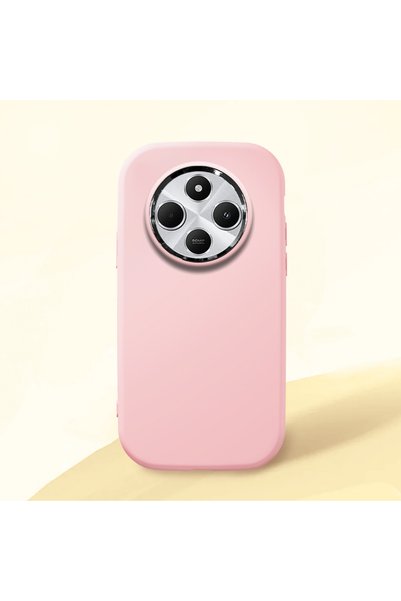 ucuc Redmi A4 Compatible Shock-Absorbing Camera Protected Pink Silicone Case
