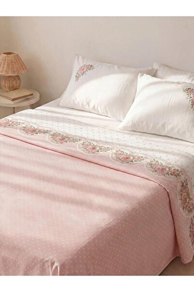 LC Waikiki imprimeu floral Set de bumbac pentru două persoane țesătură pichet...