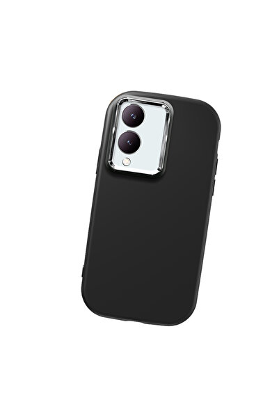 Hontinga حافظة هاتف من السيليكون الناعم باللون الأسود متوافقة مع كاميرا Vivo ...