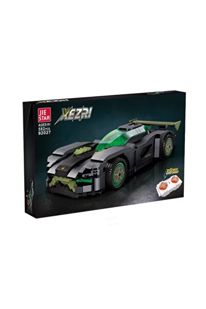 JİE STAR Set de constructie Masina cu RC 1:16 negru&minus;verde 582 el.