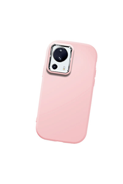 Hontinga حافظة هاتف من السيليكون الناعم باللون الوردي متوافقة مع كاميرا Mi 13...