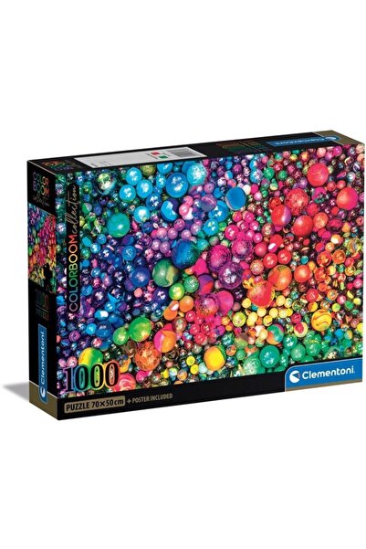 CLEMENTONI Puzzle 1000 piese - Colorboom Marbles (Clementoni-39780)