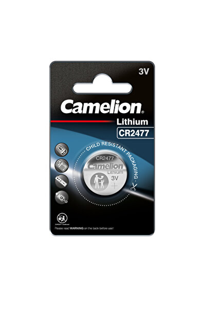 CAMELİON Lithium Battery CR2477 / BR2477 3V 1000mAh, Dimensions 24.5x7.7 mm, ...