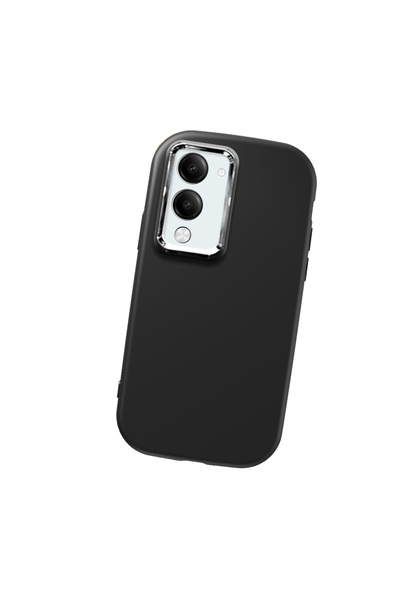 Hontinga حافظة هاتف من السيليكون الناعم باللون الأسود متوافقة مع كاميرا Vivo ...