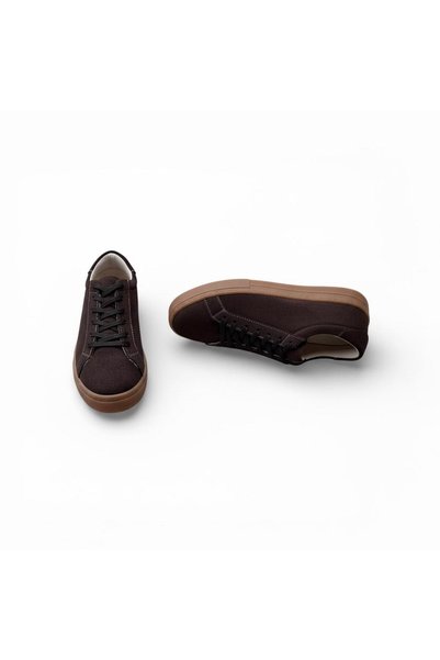 PATRON SHOES جلد سويدي حذاء نسائي برباط حذاء رياضي