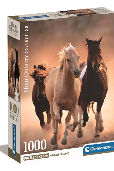 CLEMENTONI Παζλ 1000 κομμάτια - Τρέχοντα Άλογα (Clementoni-39771)